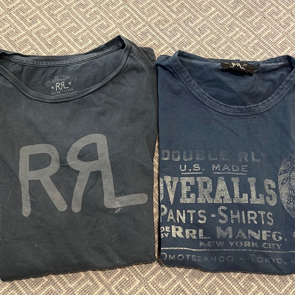 Two RRL Tee Shirts (distressed)
